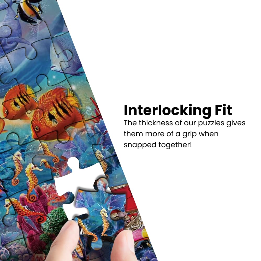 Masterpieces - 500 Piece Jigsaw Puzzle, Glows In The Dark, Hidden Images, Corner Market, Fun For Adults, Family, Kids, 15' X 21'
