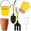 Red Tool Box Stanley Jr - 10-Piece Garden Tools Set with Sun Hat and Bag for Kids
