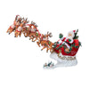 Kurt Adler 2-Piece Musical Santa With 8 Reindeers, 24-Inch