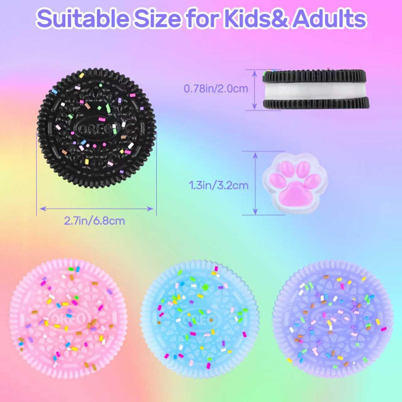 Taba Squishy Fidget Toys 4 pcs Cookie Taba Squishy Toys Ultra-Soft Stress Relief Toys for Kids mature-themed Sensory Toys with Cute Design Anxiety Relief Party Favors Extra Gift of 4pcs Taba Cat Paw