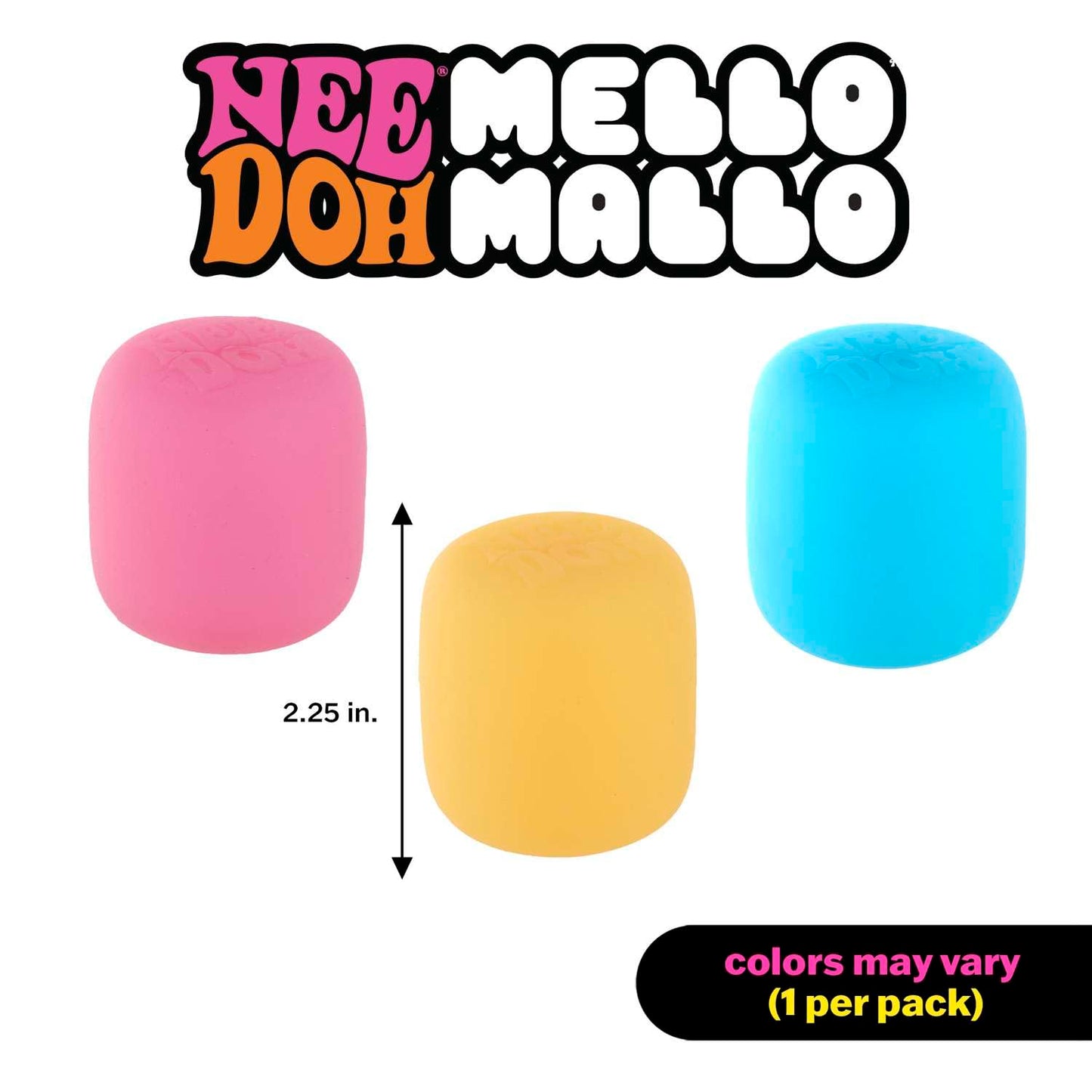 Schylling Needoh Mello Mallo - Sensory Toy With A Satisfying Dough Filling - Changes Color In The Sun - Ages 3 And Up - Color Ma