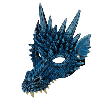 Himine Cosplay Mask Dragon's Head Mask for Festival Party Halloween (Blue)