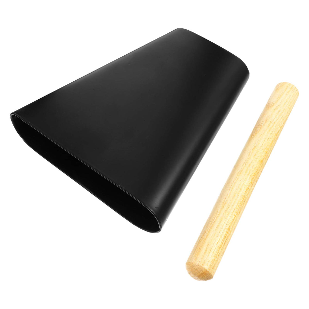 Percussion Instrument Cow Bell Noise Maker With Wooden Stick Metal Cowbell 6 Inch Wood Beater Stick For Percussion Drum Set Foot