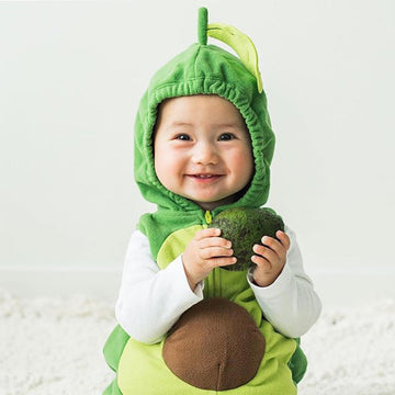 Newborn Baby Girl Boy Halloween Costume Avocado Onesie Romper Jumpsuit Hooded Birthday Party Cute Cartoon Clothes (Avocado Costu