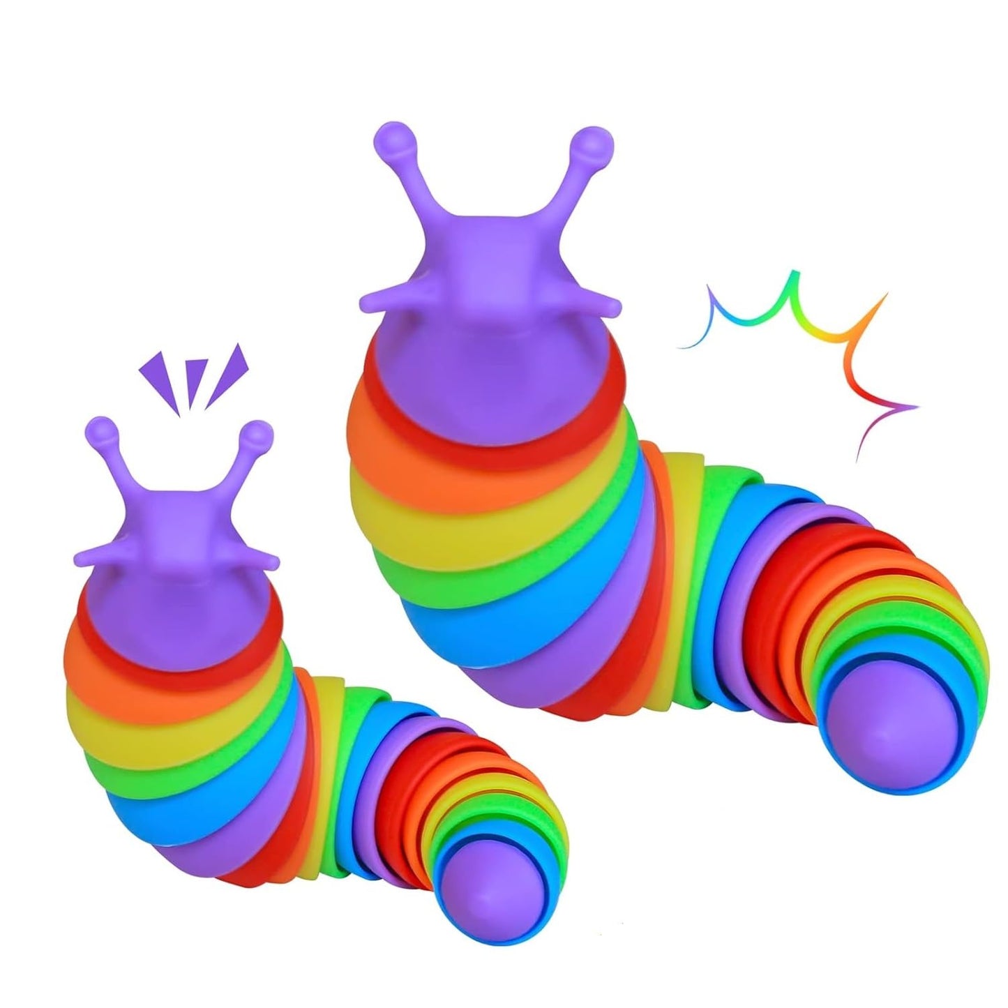 Funblast Slug Toys Small Slug Fidget Toy, Sensory Toy For Kids, Clicks Sound Making Toy, Flexible Stretchable Joints Toys For