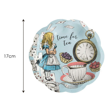 Talking Tables 12 x Alice in Wonderland Disposable Paper Plates | Onederland Birthday Party Supplies | Ideal for Mad Hatter Them