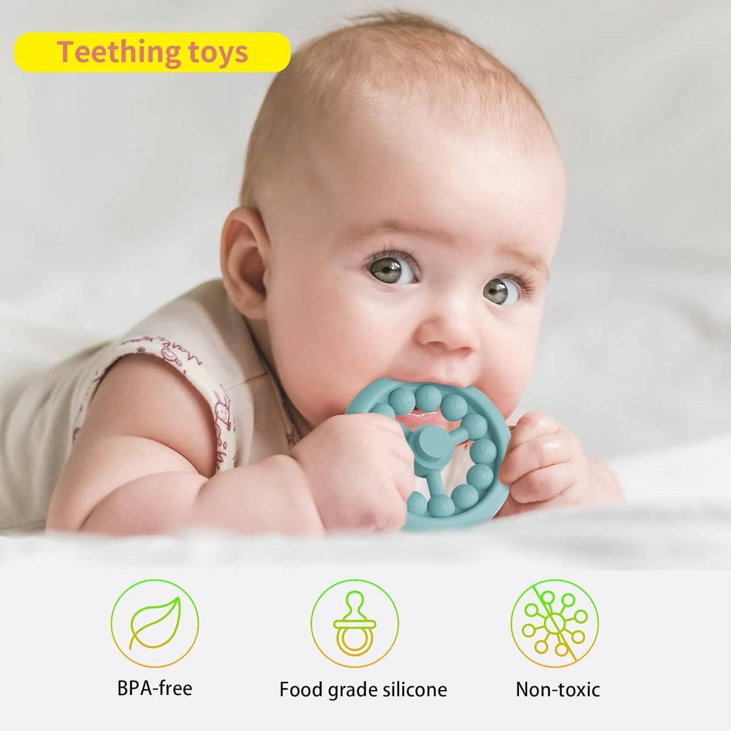 7 Pcs Stacking Toys Baby Toys, Toddler Montessori Sensory Soft Rings Stacker, Teething Infant Toy With Learning, Newborn Essentials Gifts For 6 9 12 18 Months One 1 Year Old Boys Girls