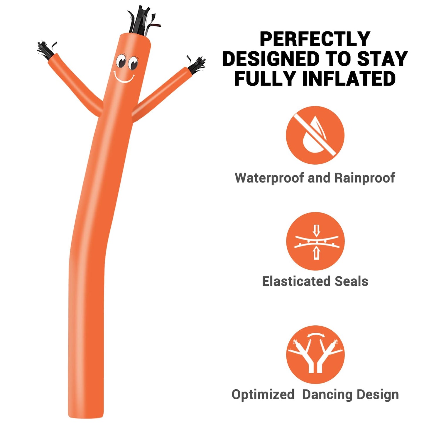 Mounto 20Ft 18Inch Fly Puppet Dancer Tube Man Fly Guy Puppet Dancer (Orange)