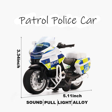 Gilumza Pull Back Motorcycle Toys, Tiny Gift With Music Lighting, Police Motorcycles Toy For Boys Kids Age 3 4 5 6 7 8 Year Old