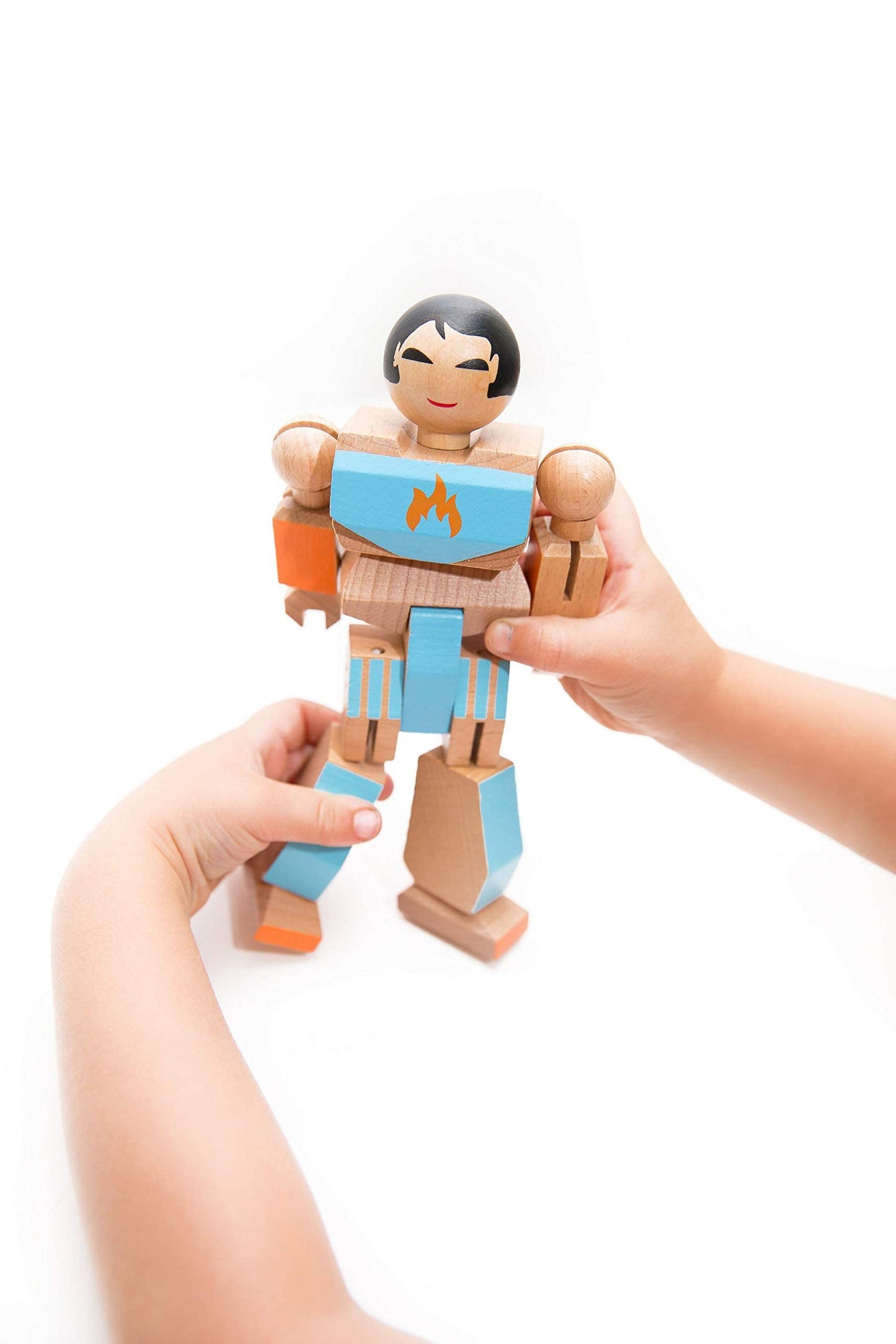 Once Kids Playhard Hero Action Figures – Fir Wood Baby Toys For Imaginative Play –Sturdy & Durably Packaged Hero Toy For Kids