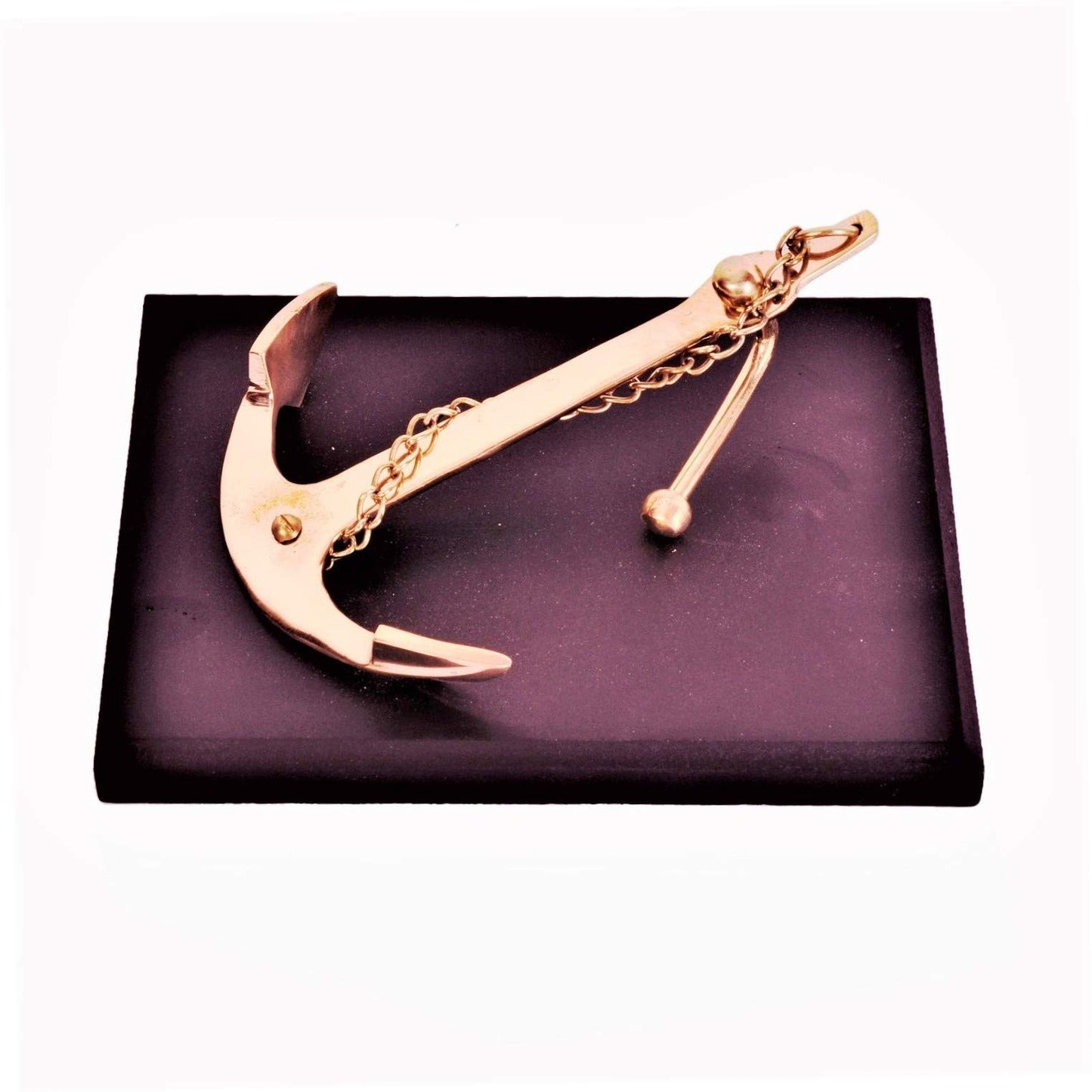 Purpledip Brass Anchor: Memorable Souvenir Gift For Naval Officers Or Sailors (11405)