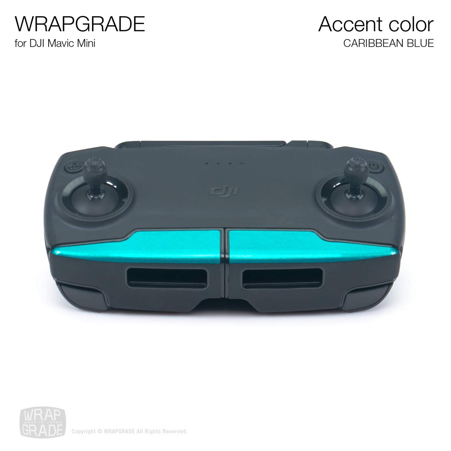 Wrapgrade Skin Compatible With Dji Mavic Mini | Accent Color (Caribbean Blue)
