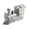 Creative Gifts International Pewter Train Bank For Kids, Newborn Gift, Polished Silver Finish, 6 X 3.25'', Shiny Non-Tarnish