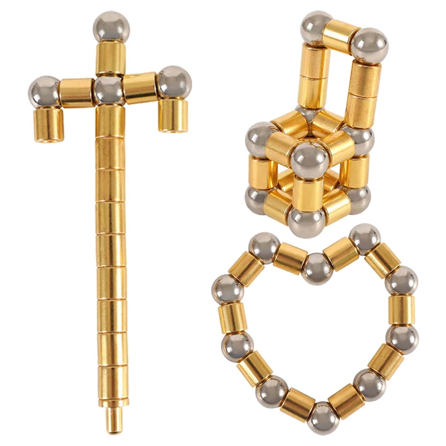 Fidget Pen Decompression Magnetic Metal Pen, Toy Pen Relieving Stress Build Various Of Shapes, Strato Pen Multifunctional Deform