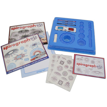 Spirograph 3D Design Kit - Classic Plastic Art Set for Ages 8+ - Blue & Red - Model 1753