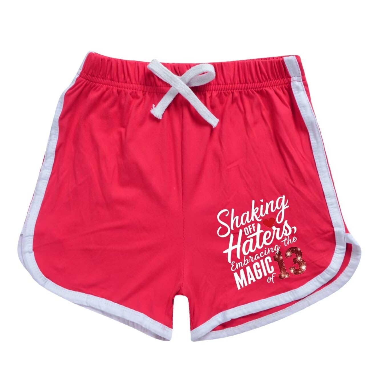 Hecendolame Short Sleeve cute Costume Princess suit Kids Children Girls T-shirt and Shorts Outfit Sets Red to 3-4years