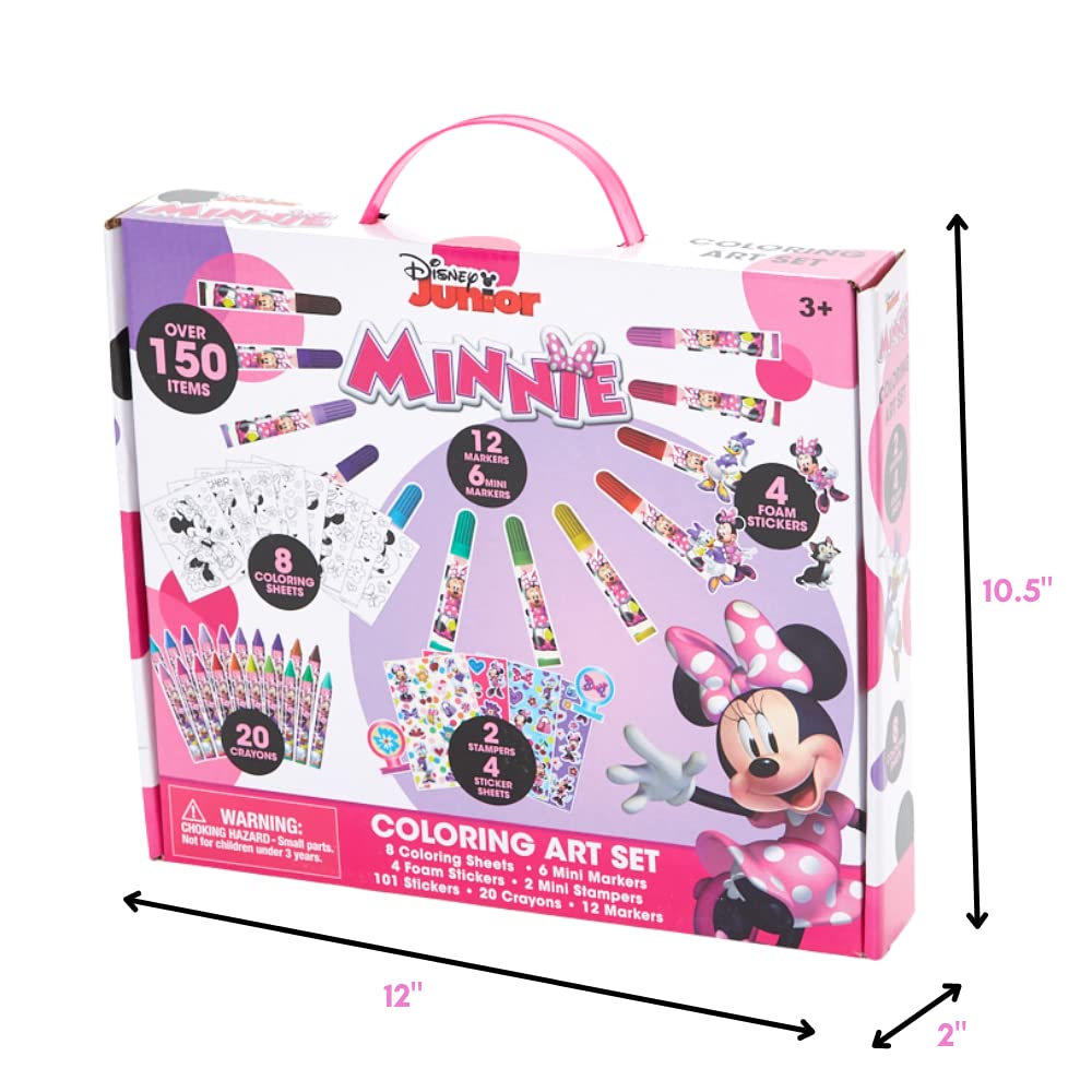 Innovative Designs Disney Minnie Mouse Coloring Art Set, 150+ Pieces, Multi, Foam, Includes Stickers & Stampers, Model 713451MRM