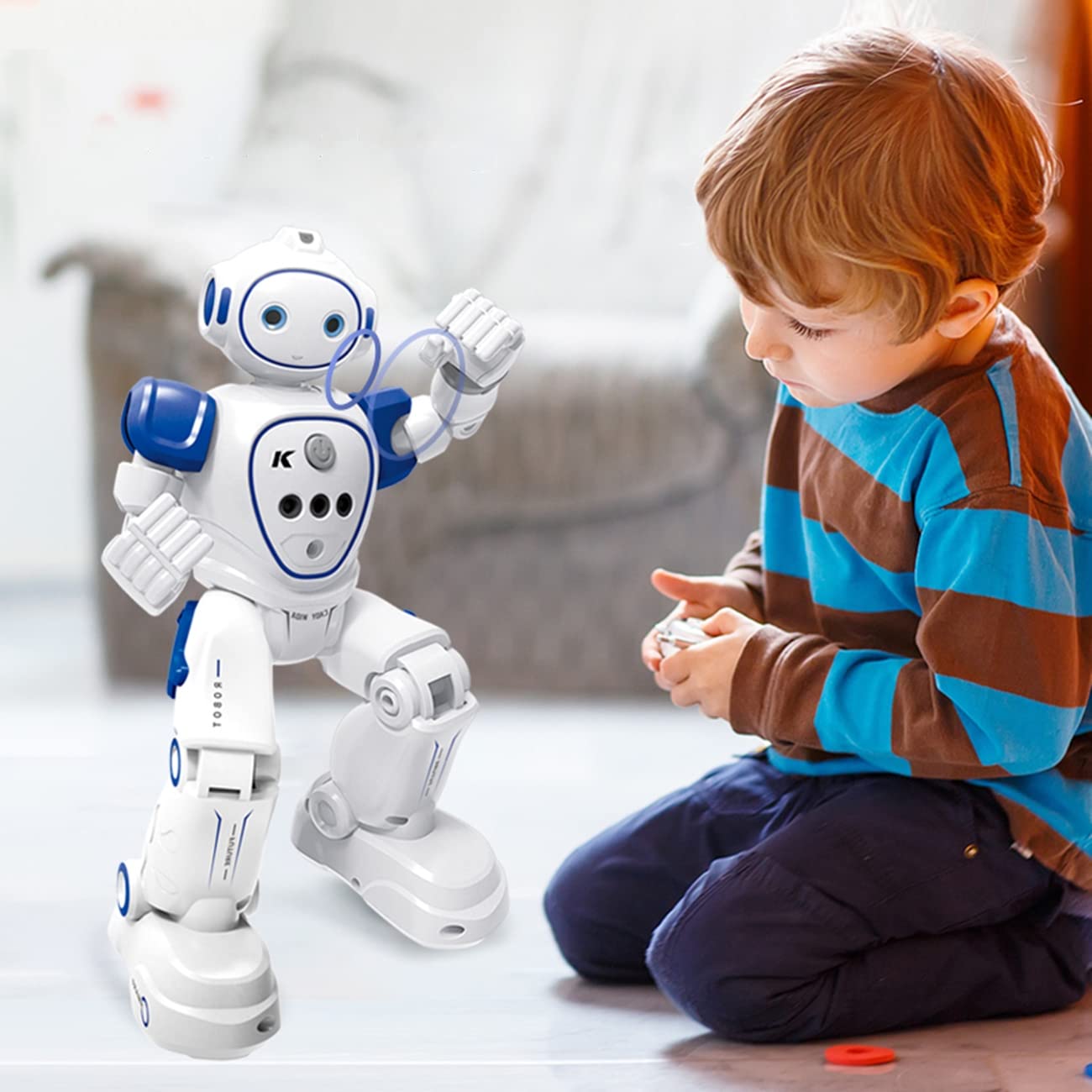 WEECOC RC Robot Toys Gesture Sensing Smart Robot Toy for Kids Can Singing Dancing Speaking Christmas Birthday (pink)