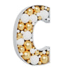 3Ft Large Marquee Letters Mosaic Balloon Frame Pre-Cut Foam Board Marquee Light Up Letters C For Birthday Party Decorations,Wedd