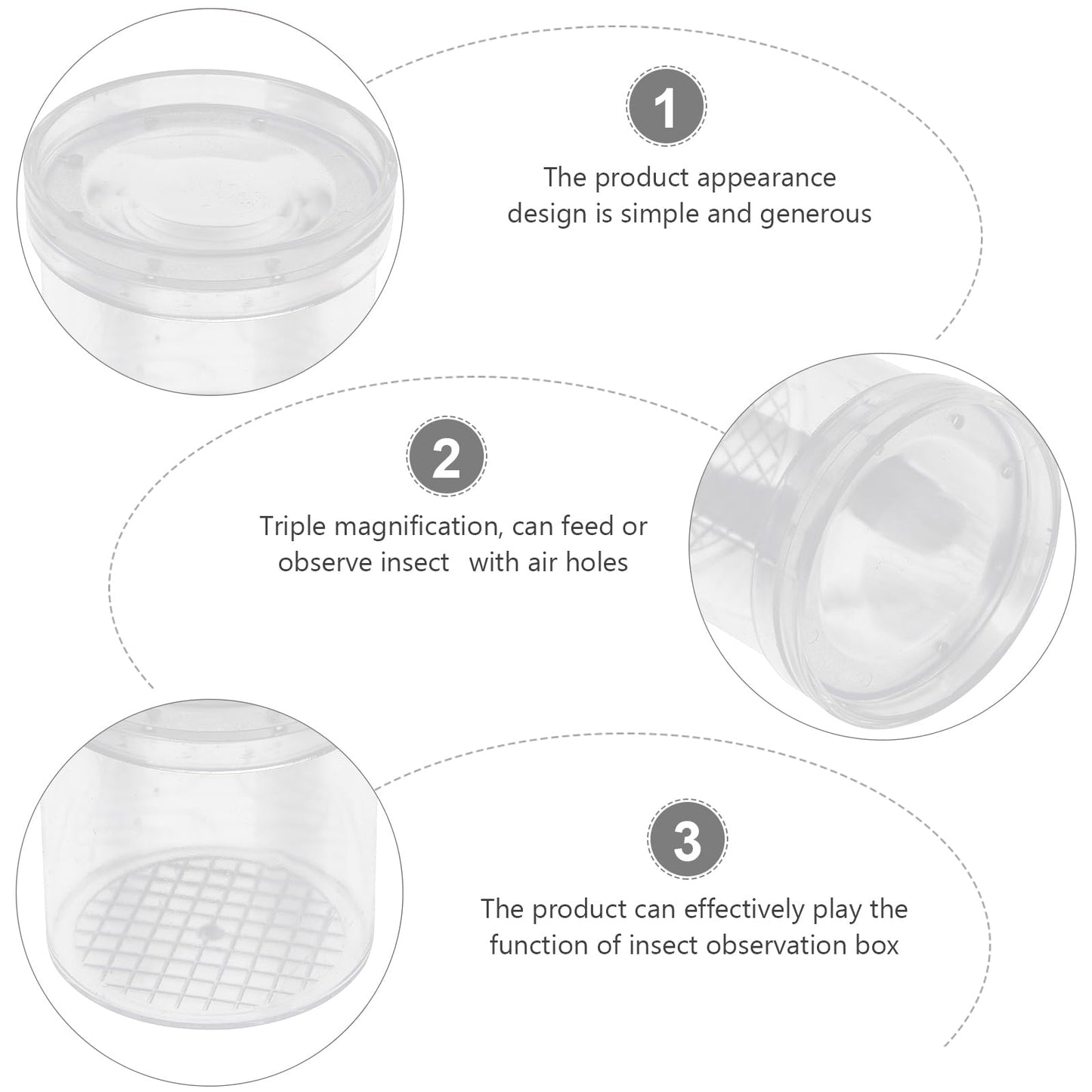 6Pcs Magnifying Viewer Box Catcher Box Microscope Magnifying Loupe For Kids Children Nature Exploration Supplies