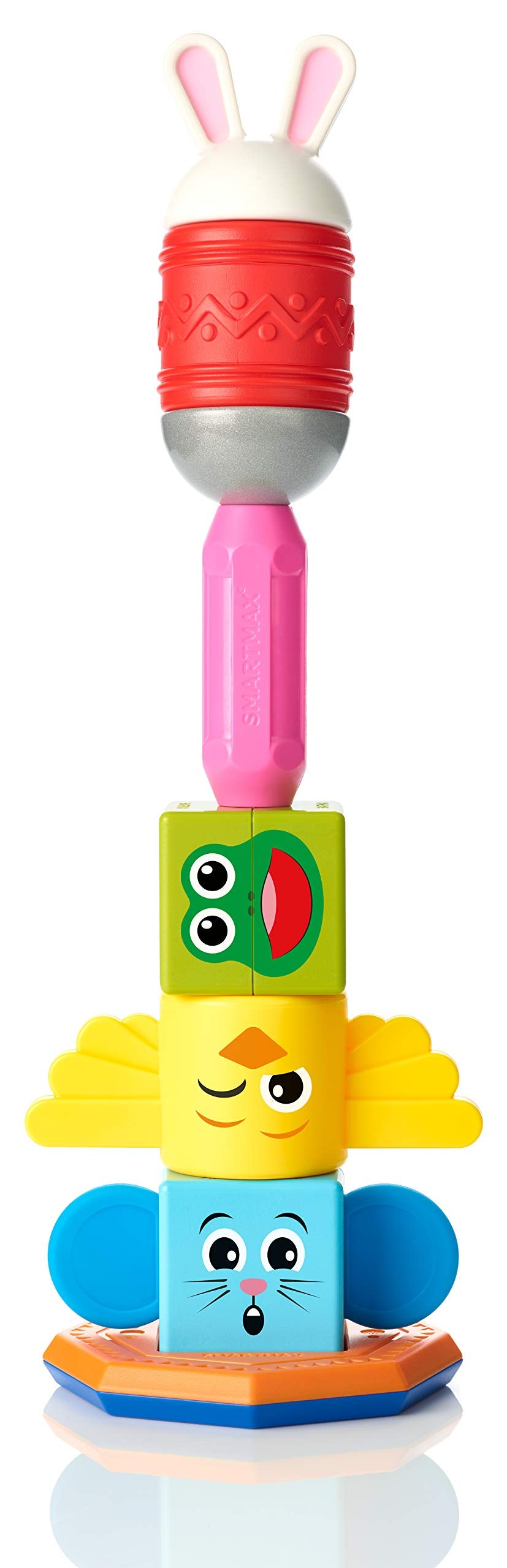Smartmax My First Totem Stem Magnetic Discovery Building Game With Tactile And Rattling Parts For Ages 1-5