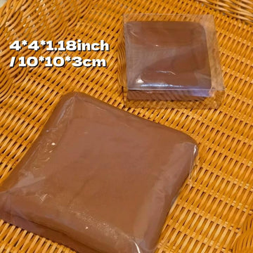 TIM CHESS 2Pcs Sticky Squishy Toast Soft Bread Slow Rising Squishy Lifelike Chocolate Toast Shape Squeeze Toy Cute Stress Relief Food Squishies