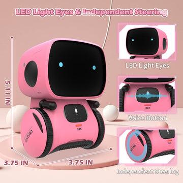 KaeKid Robots for Girls 3-5, Interactive Smart Robotic with Touch Sensor, Voice Control, Speech Recognition, Singing, Dancing, R