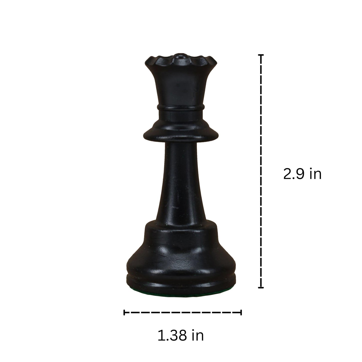WE Games Replacement Dark Queen Chess Piece - Plastic, Felt Bottom, Classic Design for Tournament Chess Set