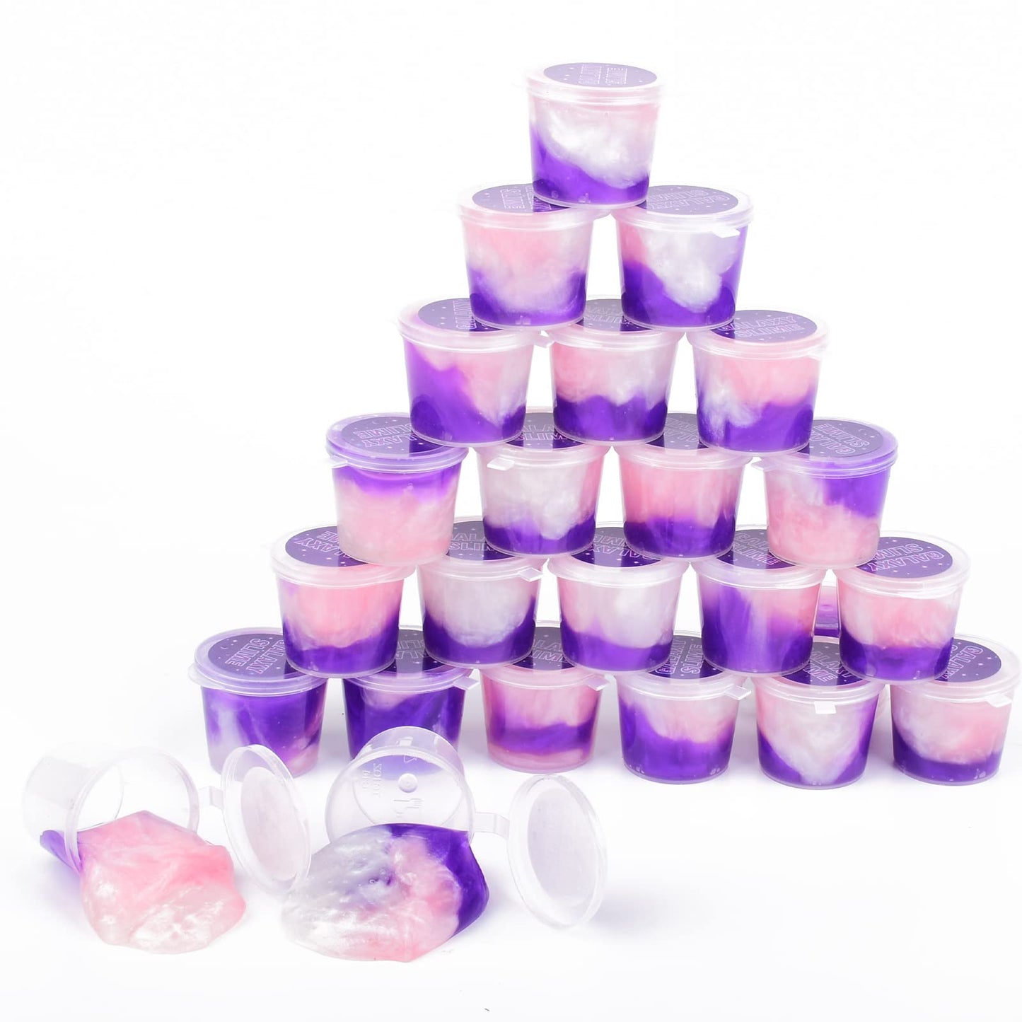 Galaxy Slime Kit 24 Pack, Party Favors For Kids, Non-Sticky Galaxy Slime Pack, Christmas Party Favors For Kids Goodie Bag Stuffers, Stress Relief Toy For Girl And Boys 6 7 8 9 10 11 12