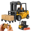 Mscredse Remote Control Forklift Cranes 6 Channel 2 Mode RC Forklift Truck with Spray Sound and Lights Construction Toys 2.4Ghz