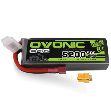 OVONIC Lipo Battery 5200mAh 50C 11.1V 3S RC Battery with Deans and XT60 Connector for RC Plane DJI Quadcopter RC Airplane RC Hel