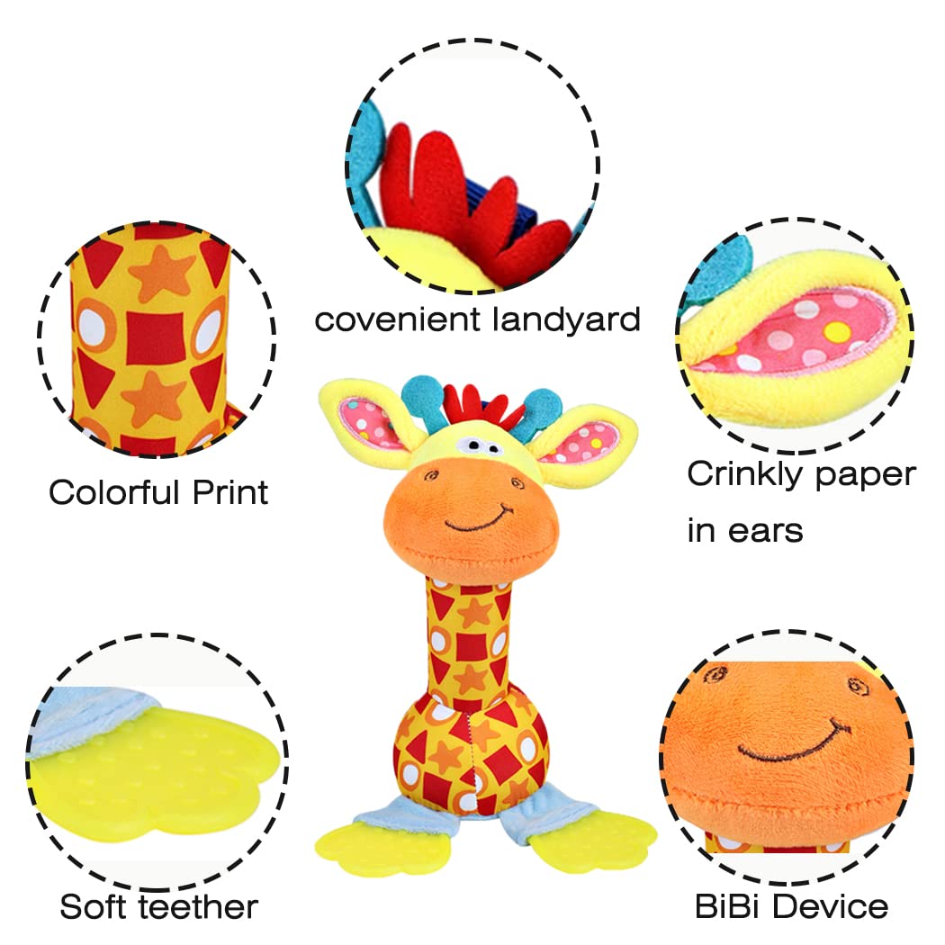 Baby Rattles Toys For 0-6-12 Months, Infant Toys For Boys And Girls 0-3-6-12 Months, Sensory Learning Toy For Shower Gifts