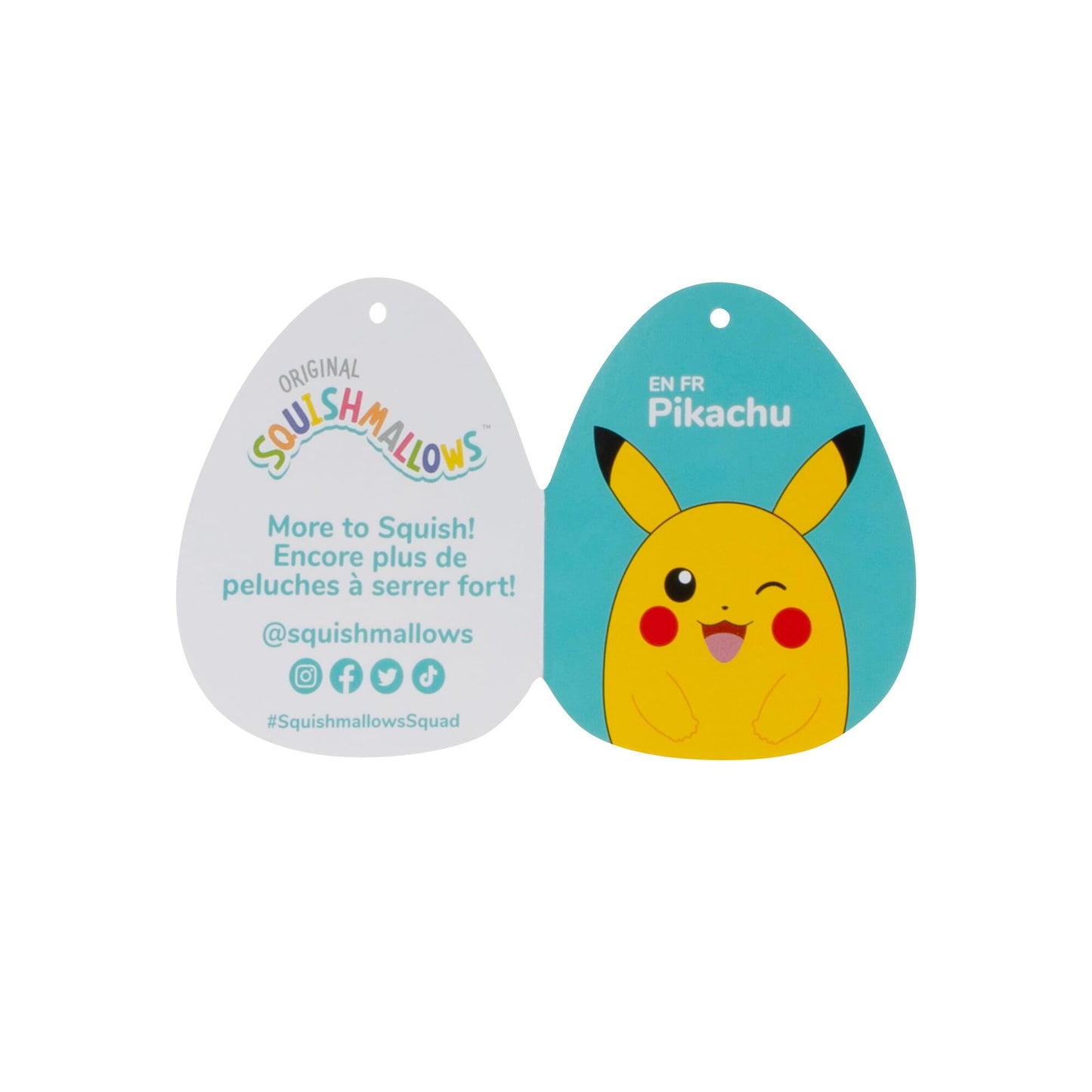 Squishmallows Original 14-Inch Winking Pikachu Pokémon Plush - Soft, Large, Official Jazwares Stuffed Toy for Kids and Collectors