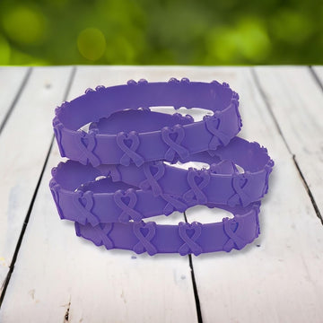 Purple Awareness Pop-Out Bracelets (24 pieces)