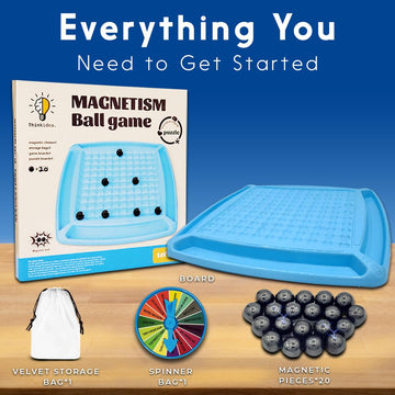 MAGMEN MagnaStack Magnetic Strategy Game - Portable Brain Teaser for Kids & Adults, Fast-Paced Family Party Game, Easy to Learn