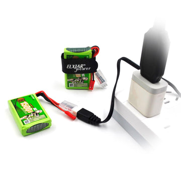 (2-Pack) 7.4V 1500mAh Li-Po Replacement Battery for Flysky FS-GT5 2.4G 6CH Transmitter RC Remote Controller, with 2S, JST Connec