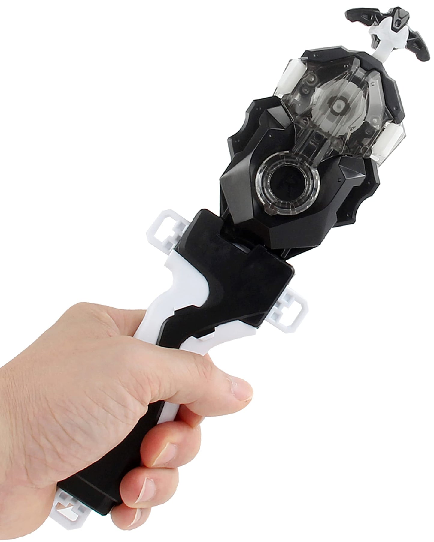 Desamvap Bey Battling Tops B-184 Launcher & Grip, Custom LR Left Right Spin, Compatible with All Bey Burst Series, Black, Small