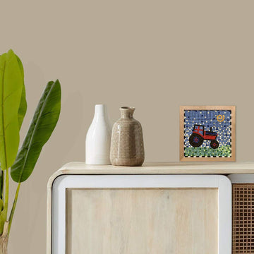 Art And Craft Kits For Adults: Make Your Own Mosaic, Square 20Cm 7Inch Tractor