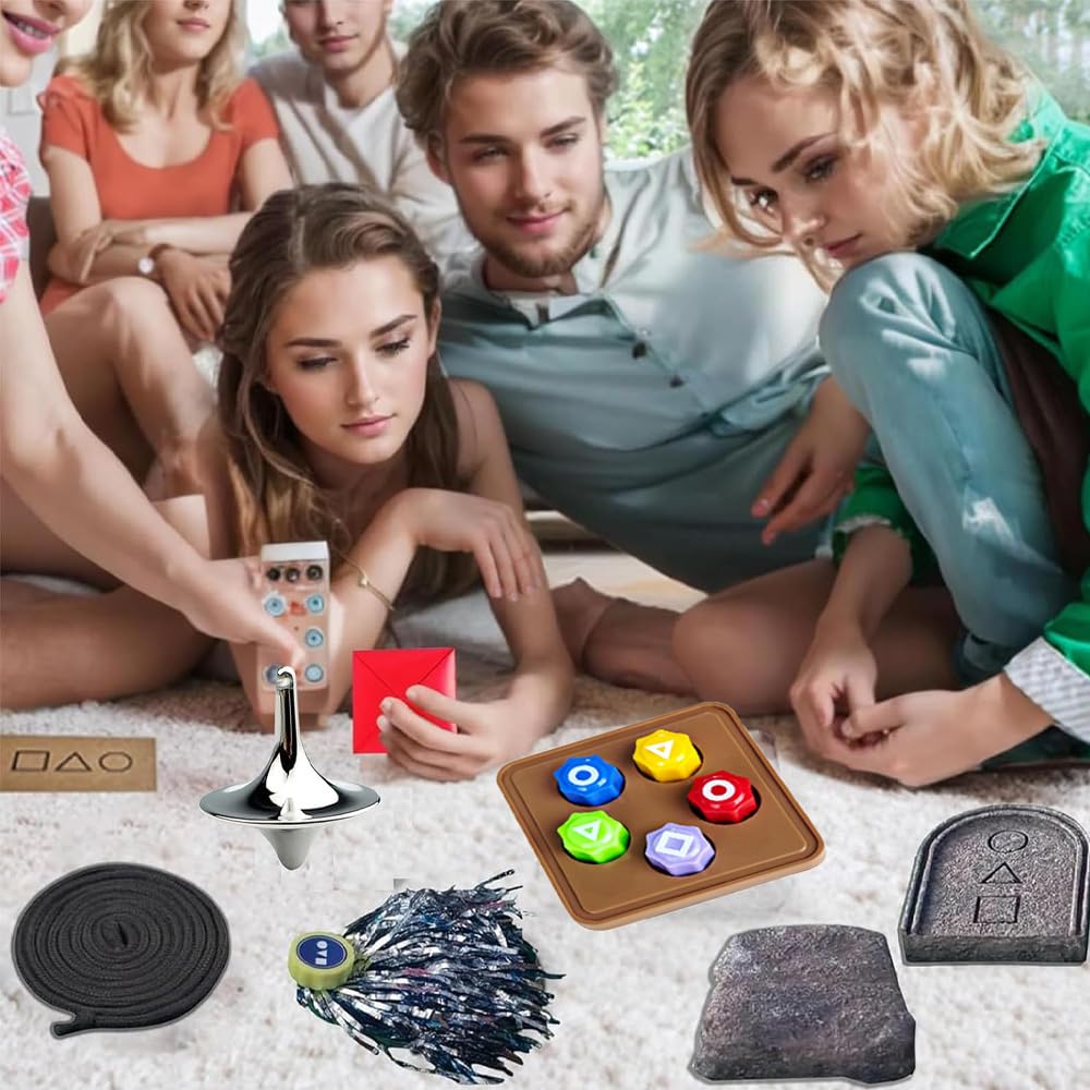 Becuazc Gonggi Korean Game, Traditional Korean Folk Gonggi Game Set Gongi Dice Gong Gi Stones Catching Family Party Play Toy