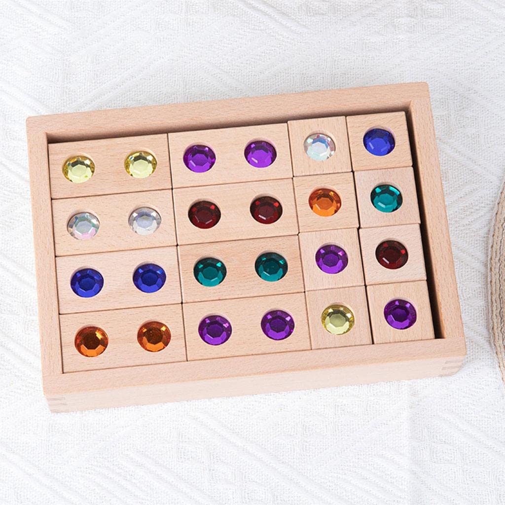 Atorse Wood Rainbow Stacking Game Sensory Toy Learning Toy For Kids Children 32 Pcs|Baby | Toys For Baby | Developmental Baby To