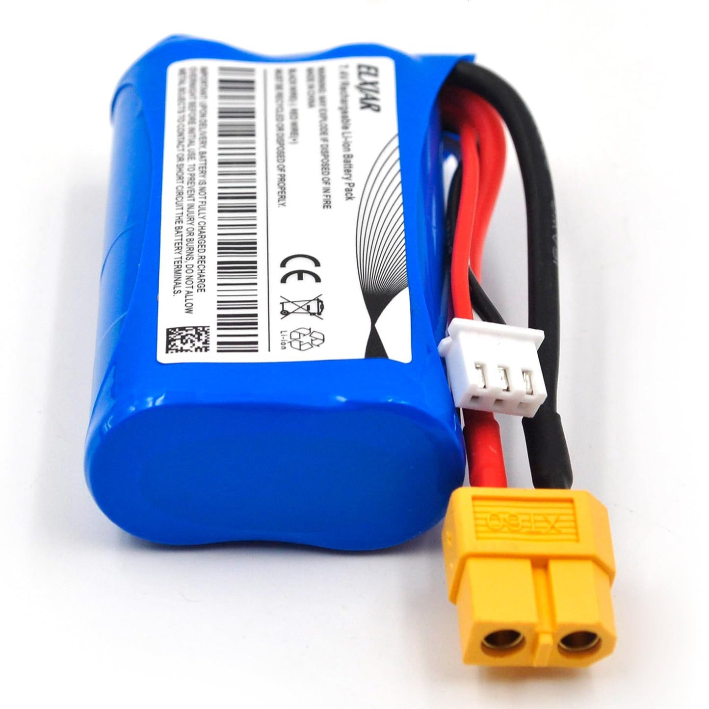 Coonyard (4-Pack) 7.4V 1500mAh Li-ion Battery with XT60 Connector Replacement for AWG Silicone Wire 2S, RC Stable Resistance RC