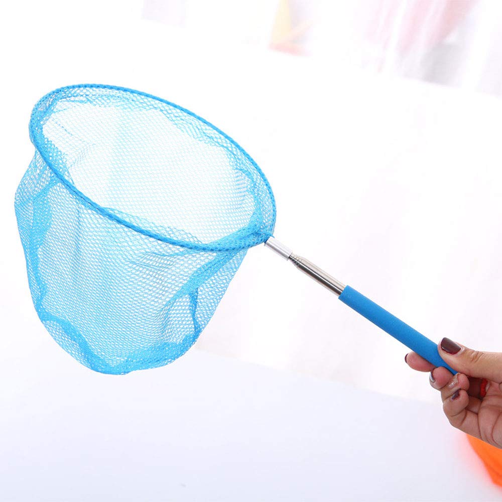 Kiseer 7 Pieces Colorful Telescopic Kids Fishing Net Butterfly Net Catching Insects Bugs Nets Beach Toys For Kids Outdoor Playing