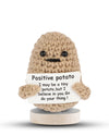 DAFURIET Mini Crochet Doll - 3 Inch Wool Potato, Grey, Cheer Up Gift & Party Decoration, Model DOLL-POTATO FRIENDS