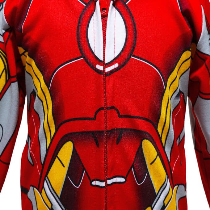 Lemonbaby Little Kids Unisex Boys Girls Superhero Cool Jacket Sweatshirt Hoodie Coat Costume (Ironman, 6Y)