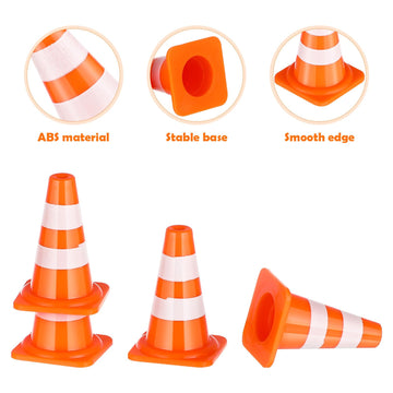 50PCS Mini Traffic Cones, Mini Construction Cones, Mini Orange Cones, Small Traffic Cones, Kids Educational Cognitive Road Sign