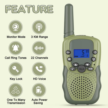Kids Walkie Talkies Rechargeable For Boys Girls, Selieve 2 Way Radio 22 Channel 3 Miles Range Hd Voice Handheld Walky Talky Toy,