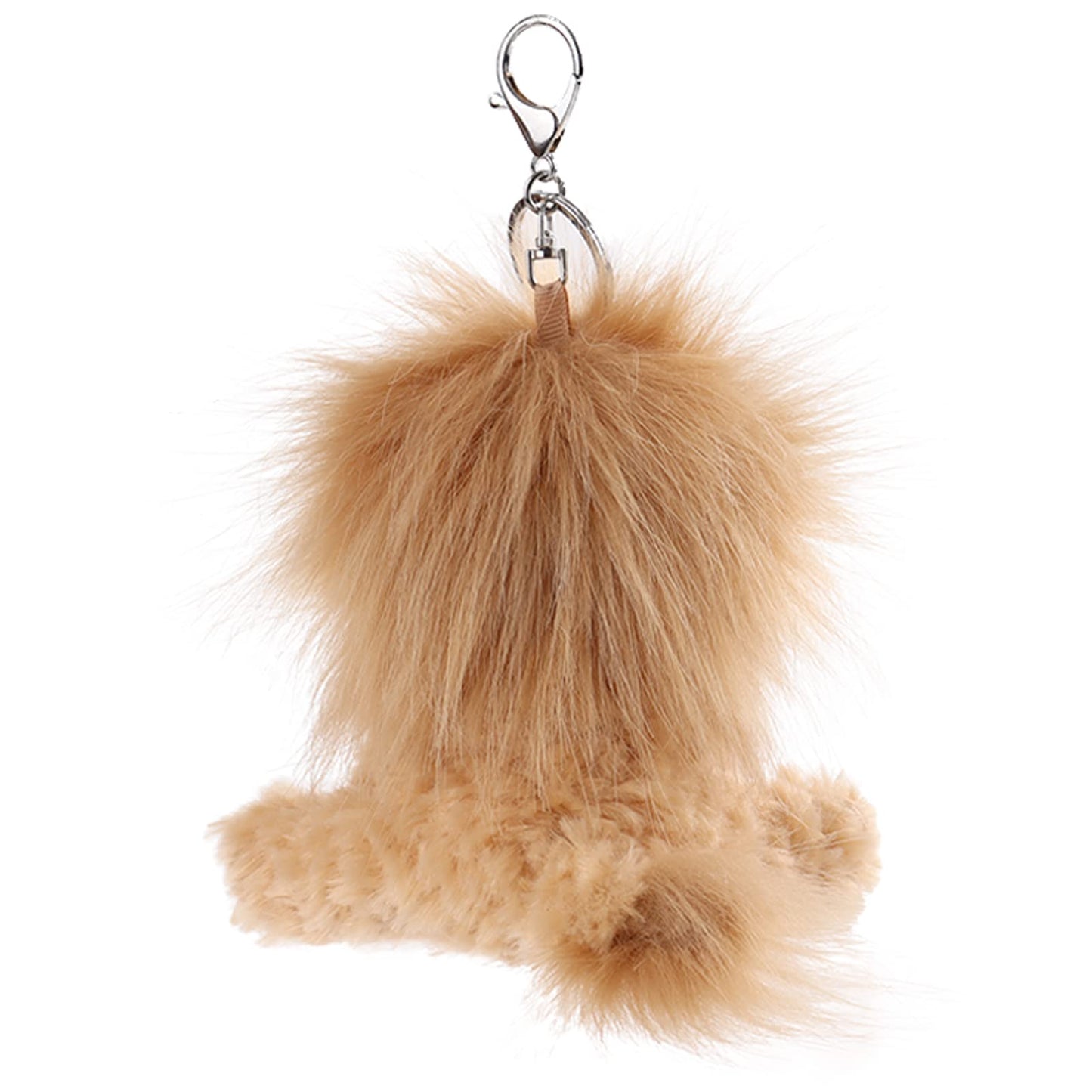 Apricot Lamb Cute Toys Plush Yellow Lion Stuffed Animal Soft Keychain For Kids Bag, Purse, Backpack, Handbag (6 Inches)