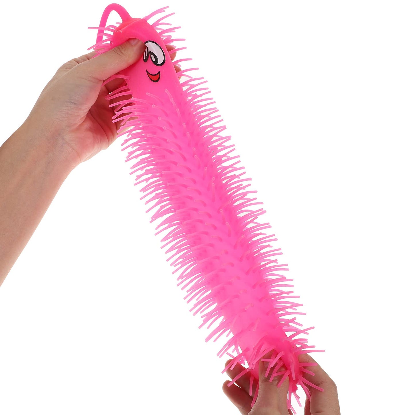 Nuobesty Flashing Light Up Stretchy Caterpillars, 4Pcs Stress Balls Toy, Anxiety And Stress Relief Toys For Adults Teen Kids(Random Color)