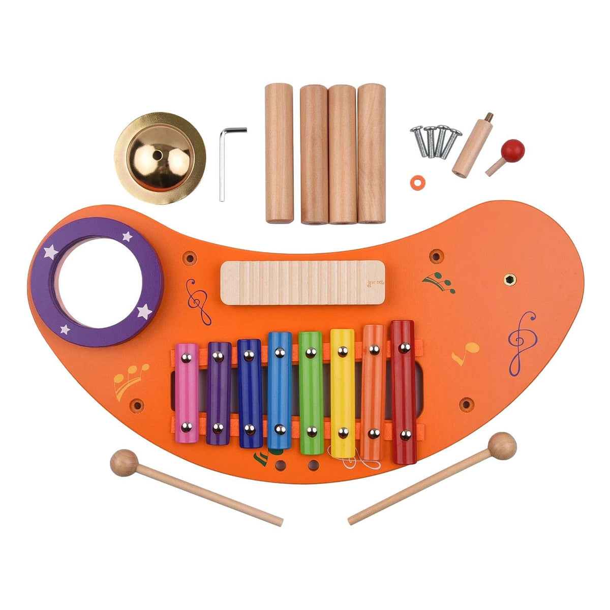Bnf Instrument Toy Set With Xylophone Drum Wooden For Toddlers Boys& Girlsbaby | Toys For Baby | Developmental Baby Toys1 X Musi