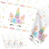 Daiuni 3Pcs Unicorns Party Tablecloths For Birthday Party Decoration, Plastic Disposable Rectangle Party Table Covers For Kids G